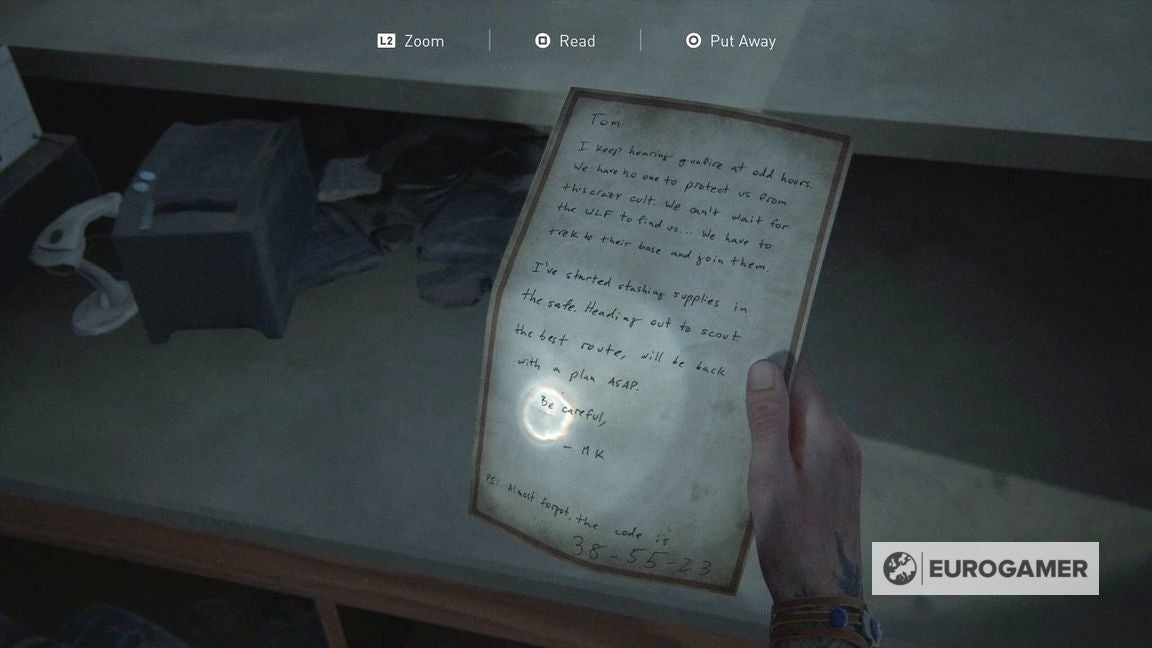 The Last of Us Part 2 Safe Code solutions and code locations list